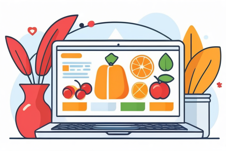 A person happily using a laptop with a Linux desktop environment (e.g., Ubuntu) while browsing a vibrant Japanese Furusato Nozei website, with various local products like food and crafts displayed. The browser window shows a successful donation page or a list of attractive return gifts.