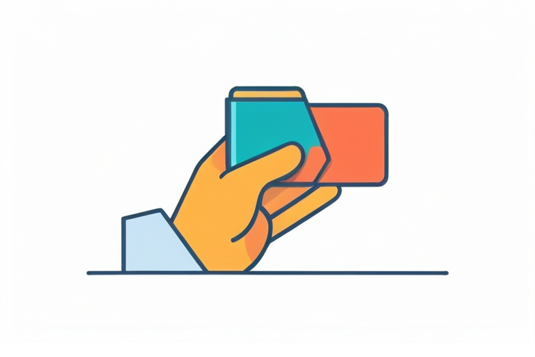 A hand placing a credit card into a wallet, demonstrating proper storage away from magnets.