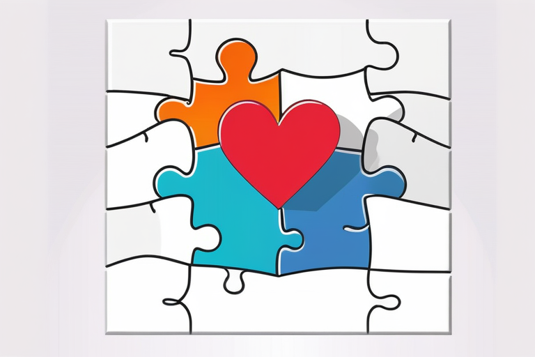 A hand placing a puzzle piece that represents a heart or a community into a larger puzzle of a map, symbolizing targeted donation for social impact and community growth.