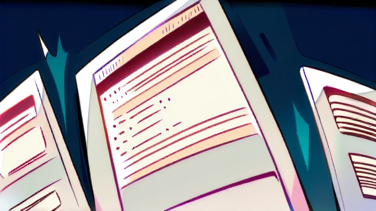 beautiful anime girl looking at a calculator with a confused but determined expression, surrounded by tax documents