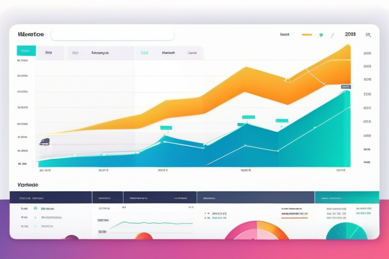 A developer analyzing financial data on a dashboard, with lines of Python code in the background, illustrating data integration and analysis.