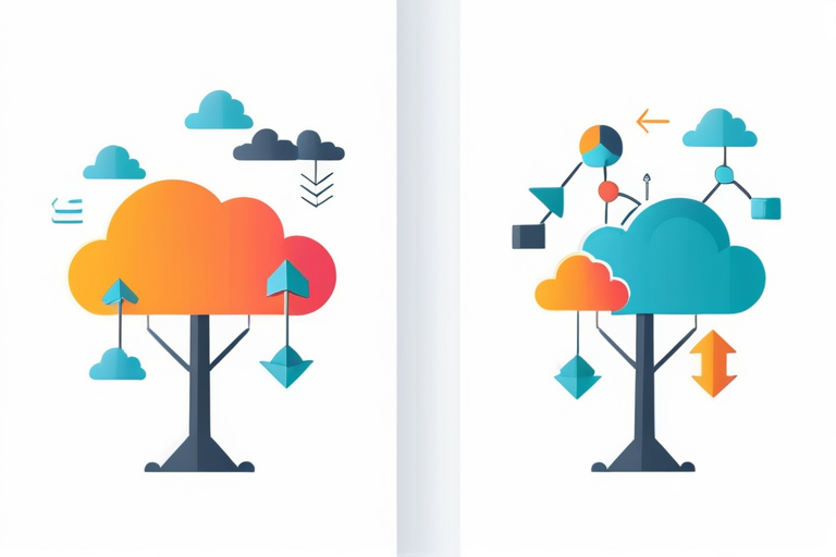 A stylized illustration of Python code interacting with various cloud services and databases, represented by abstract icons, symbolizing data integration.