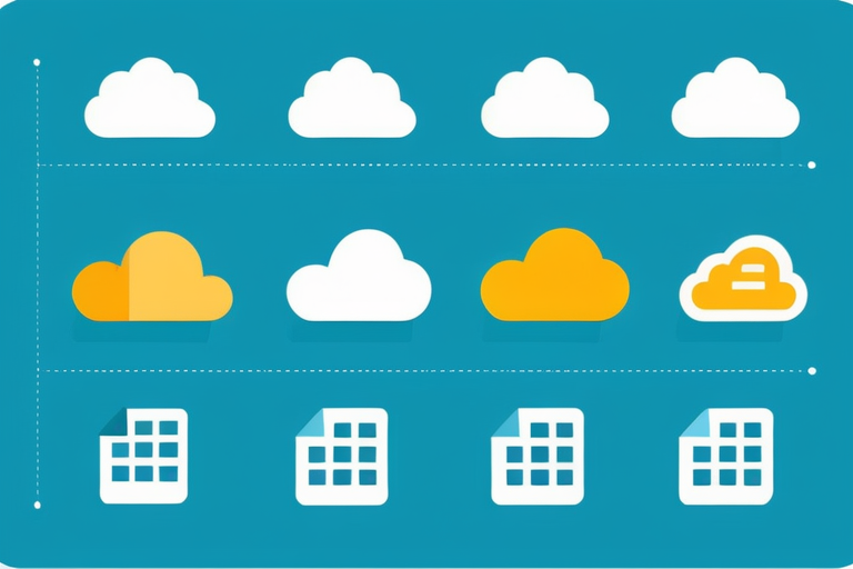 A comparison table highlighting features and specifications of three different accounting software, focusing on cloud-based solutions and OS compatibility, with checkmarks and data points.