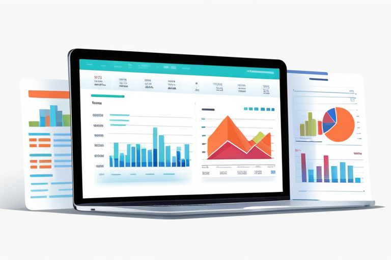 A sleek, modern Apple Silicon Mac running accounting software smoothly, with charts and graphs indicating stability and performance.