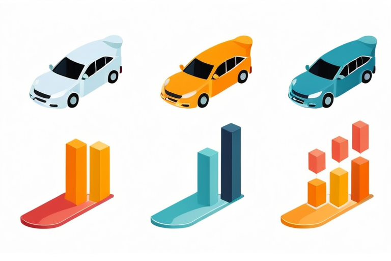 A detailed comparison table highlighting the differences in appraisal criteria between ex-driving school vehicles and general-use vehicles, focusing on mileage, engine condition, body damage, and special equipment. The table should visually differentiate the two categories with icons or color coding.