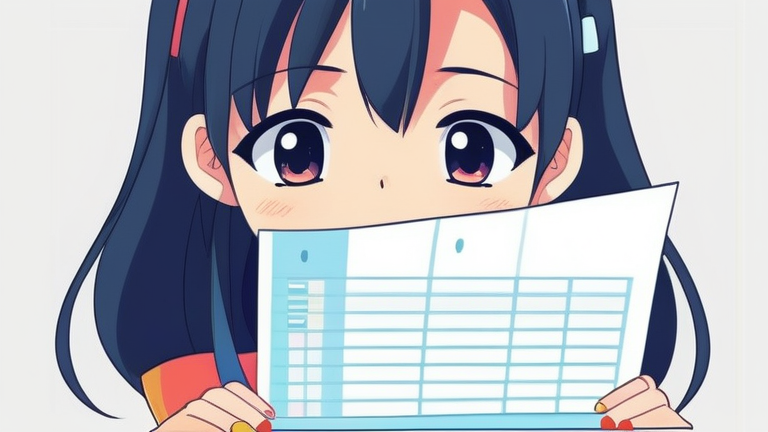 A cute anime girl looking thoughtfully at a checklist, with a slightly worried but determined expression | https://aintelligence-blog.online/wp-content/uploads/2026/03/body_TKA-202405-001_0_1773388011.png