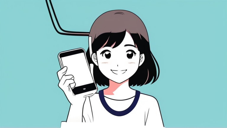 A cheerful anime girl presenting various smartphone brands (Docomo, au, SoftBank) with corresponding fiber optic cables connecting them, symbolizing perfect matches.