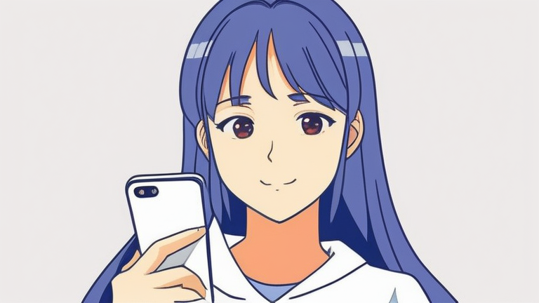A cute anime girl patiently checking her smartphone, perhaps looking at a service provider's website, with a slight nod of understanding. https://aintelligence-blog.online/wp-content/uploads/2026/03/body_hikari_tsunagaranai_genin_emotional_v1_1_1773411829.png