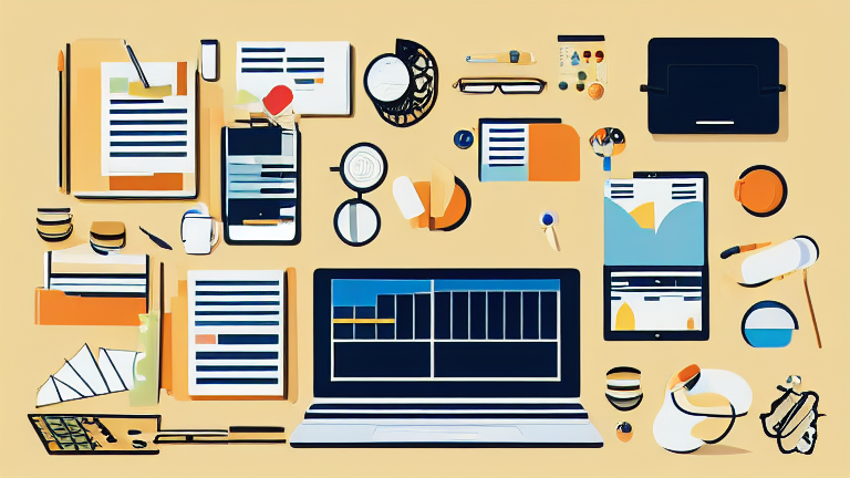 A person using a laptop to compare financial services, professional and relaxed atmosphere
